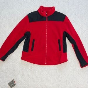 Red and Black Zip-Up Jacket